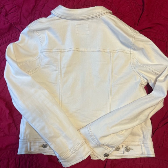 Medium Old Navy White Denim Jacket - Picture 5 of 7